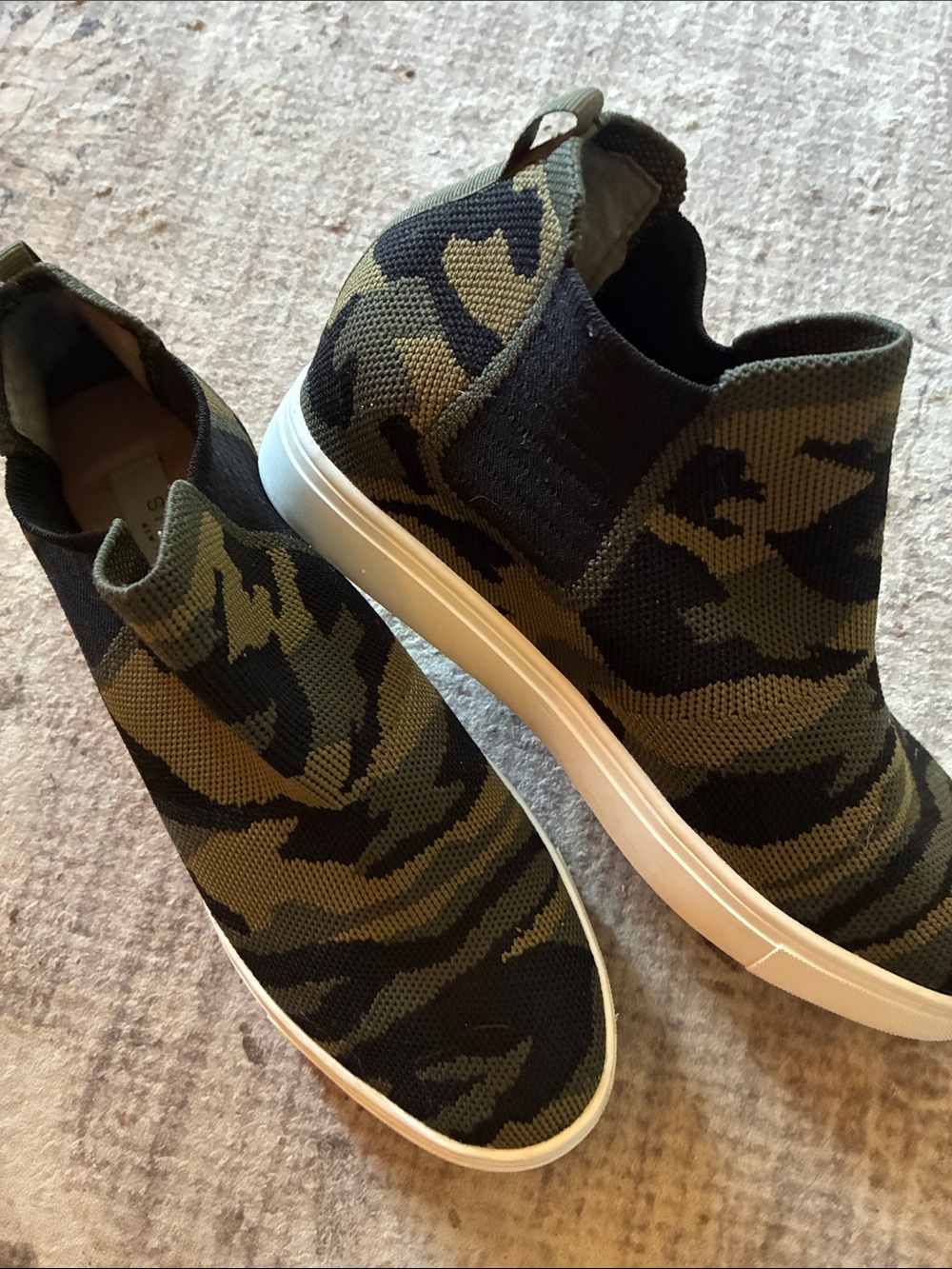 Steven By Steve Madden Chime Camo Knit Slip-On Sneakers 8.5